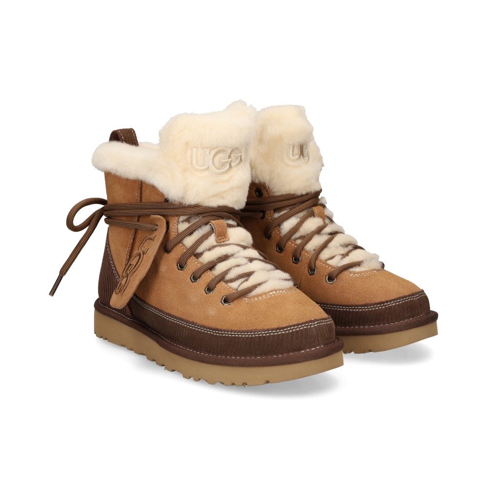 Ugg W CLASSIC HERITAGE LACE-UP Botines Planos Mujer - Marrón Talla 9