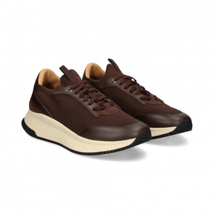 DEPORTIVO CALCETIN PIEL MARRON 201 DARK BROWN
