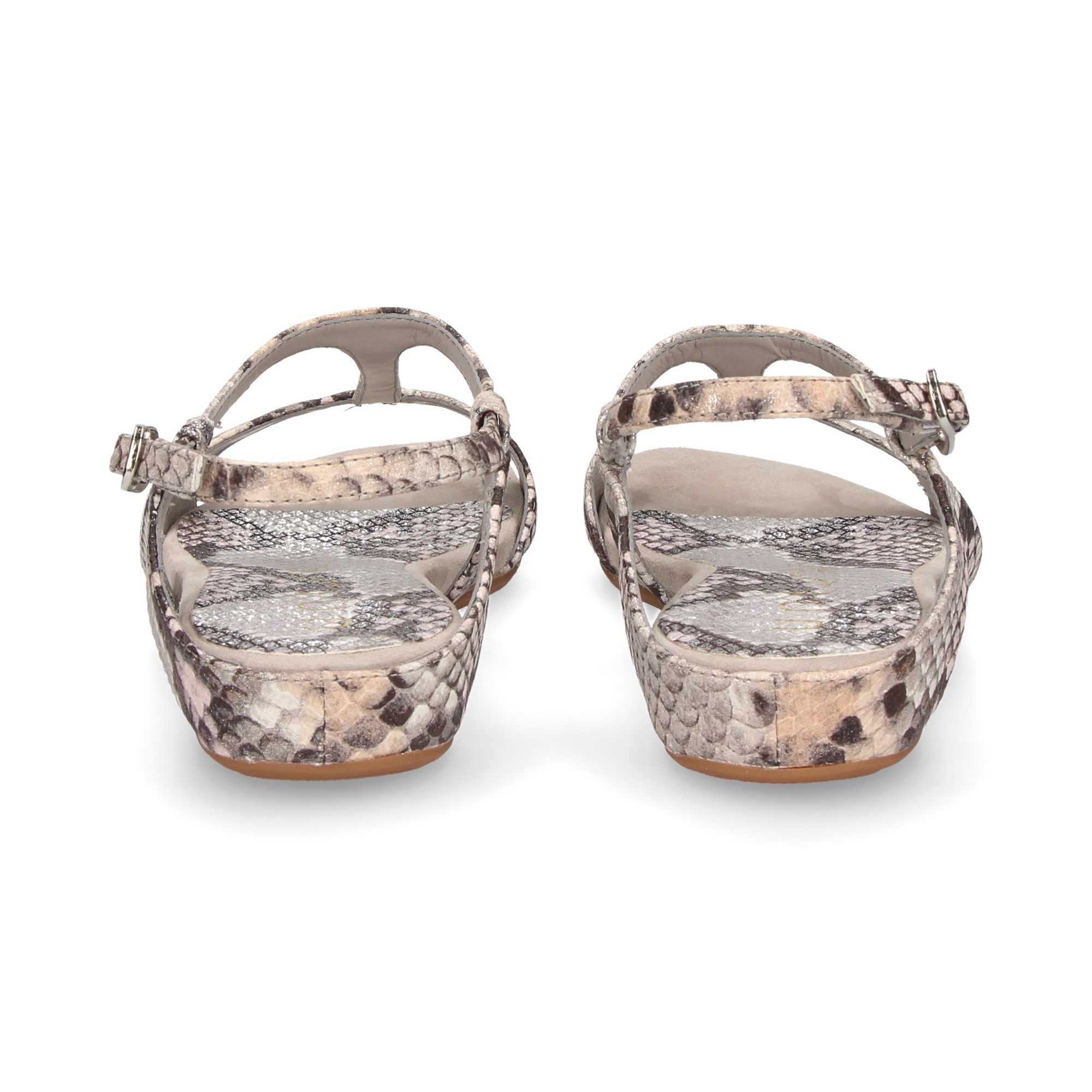 BAMBINO RETTILE SANDALO LUREX ARGENTO