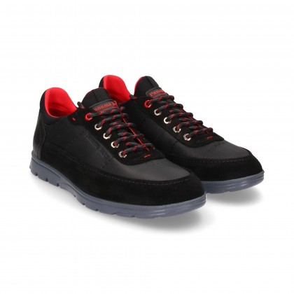 DEPORTIVO CORDONES PIEL NEGRO