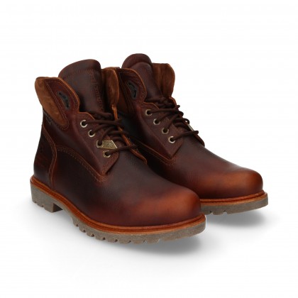 BOTIN CORDONES PIEL MARRON